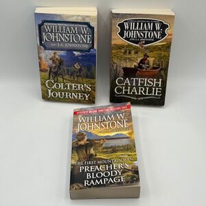 BUNDLE Johnstone 3 Western Fiction Book Lot Paperback Cowboy Action Adventure